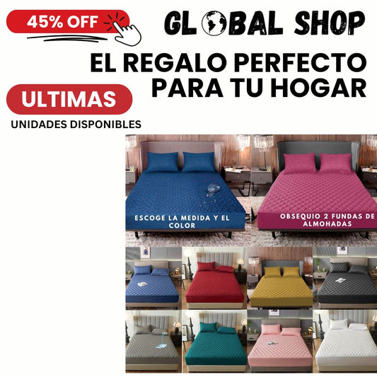 Protector de Colchón Antifluido y acolchado + 2 Fundas